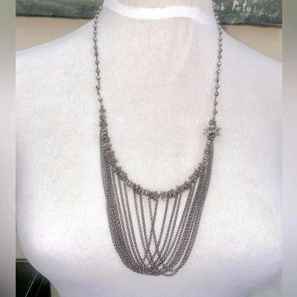 Dark Metal  Simple Summer necklace. New - Picture 3 of 5
